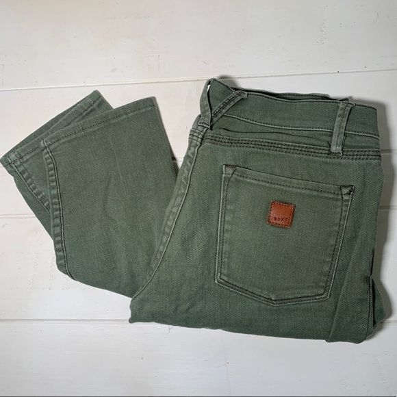 Olive Green Roxy Denim Pants Size 26 - Picture 4 of 7
